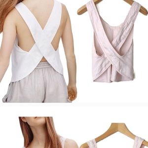 Wilfred Mistral Cross Back Top Aritzia Baby Pink